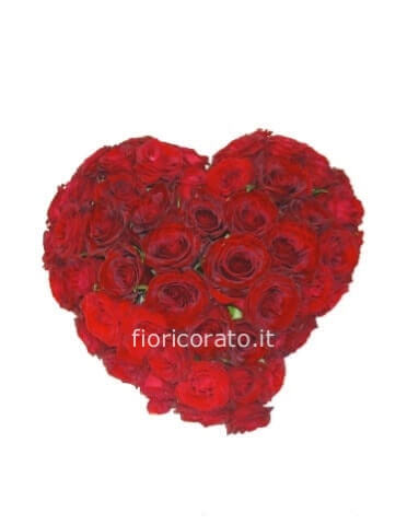 Vibes- Cuore di rose colore rosso
