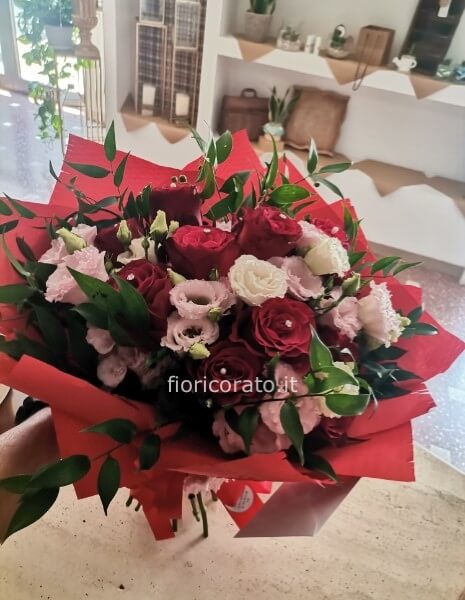 bouquet red pink